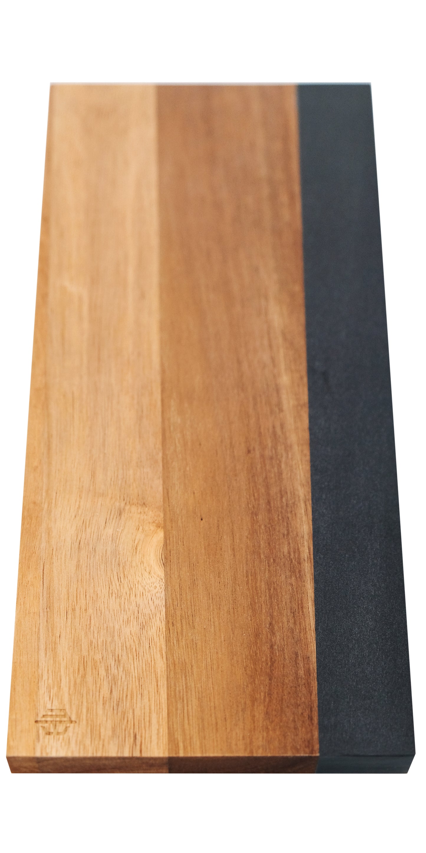 Modern Farmhouse Cheese Board - Acacia Wood with Black Slate or Faux Carrara Marble