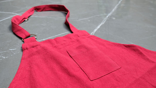 100% Fine Linen Ultra Soft Apron, For Chefs, Bakers, Kitchens With Pockets Full length 35"x31" Unisex