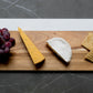 Modern Farmhouse Cheese Board - Acacia Wood with Black Slate or Faux Carrara Marble