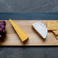 Modern Farmhouse Cheese Board - Acacia Wood with Black Slate or Faux Carrara Marble