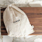 Set of 2 Extra Large Farmhouse Natural Linen Artisan Boule Bread Bags