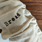 Set of 2 Extra Large Farmhouse Natural Linen Artisan Boule Bread Bags