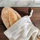 Set of 2 Extra Large Farmhouse Natural Linen Artisan Boule Bread Bags