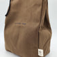 Reusable Brown Bag Lunch Bag - Heavy Duty Sustainable Cotton Sack with Velcro Top and Rope Handle